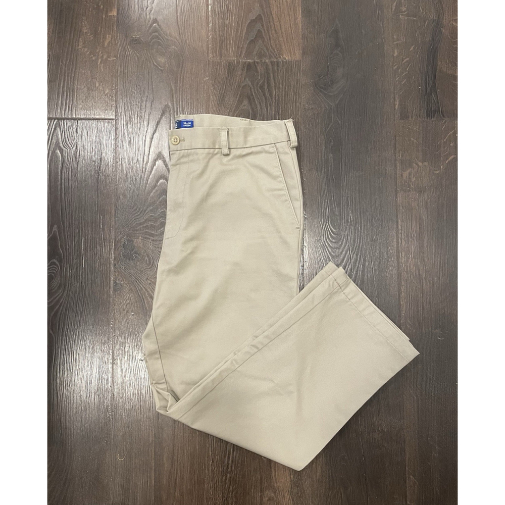 IZOD American Chino 36x30 Straight MENS KHAKI DRESS PANTS SLACKS Casual Comfy